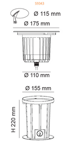 SAL GEO S9343 Garden Step and Up Lights 3000K 4000K Stainless Steel 13W 240V IP68 - S9343WW, S9343CW - SAL Lighting