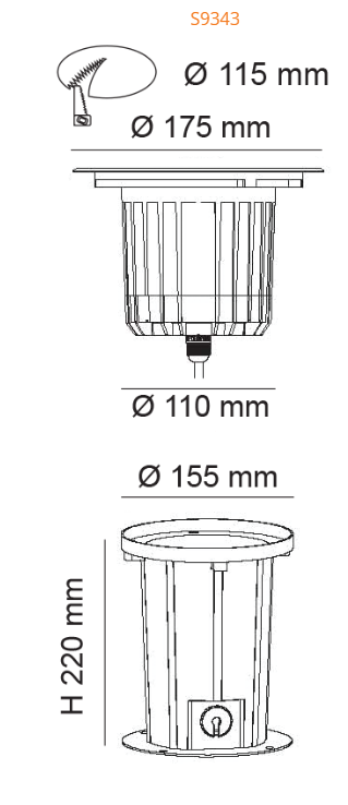 SAL GEO S9343 Garden Step and Up Lights 3000K 4000K Stainless Steel 13W 240V IP68 - S9343WW, S9343CW - SAL Lighting