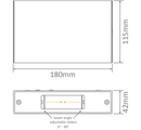 Sierra Round Two Way Wall Light 12W 240V IP65 - White