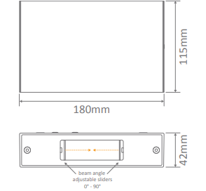 Sierra Round Two Way Wall Light 12W 240V IP65 - White