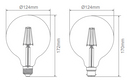 Domus G120 E27 Dimmable LED Filament Lamps and Globes 2700K 6500K Frosted 7.5W 240V IP20 - 65988, 65989 - Domus Lighting