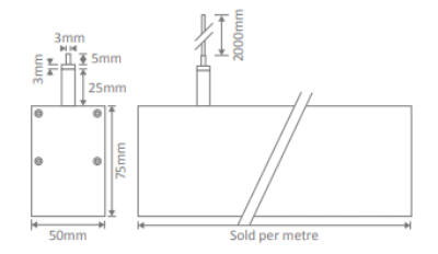 Domus Max-50 Linear Interior Pendant 3000K 4000K Black 41.6W 240V - 22475, 22476 - Domus Lighting