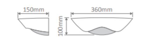 Domus BF - 8259 Ceramic Frosted Glass Up/ Down Interior Wall Light White 240V - 11118- Domus Lighting