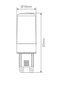 Domus G9 Dimmable Lamps and Globes 3000K 5000K Frosted 4W 240V IP20 - 65104, 65106 - Domus Lighting