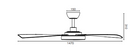 Brilliant MASCOT 58in Ceiling Fan Matt White / Matt Black 220-240V - 22199/06, 22199/05 - Brilliant Lighting