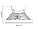 SAL AR111 Lamps and Globes 3000K 12W 12V IP20 - AR111/700WW LED - SAL Lighting