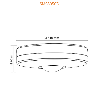 SAL IR Sensors White 240V IP20 - SMS805CS - SAL Lighting
