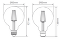 Domus G95 E27 Dimmable LED Filament Lamps and Globes 2700K 6500K Clear 7.2W 240V IP20 - 65940, 65941