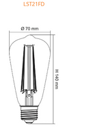 SAL Vintage Deco LST21FD Lamps and Globes 2200K Champagne Glass 1W 240V IP20 - LST21FD822E27 - SAL Lighting