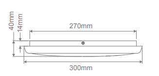 Domus Solar-300mm Square Slimline Dimmable LED Oysters Tri - Black 25W IP54 - 20946 - Domus Lighting