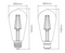 Domus ST64 Pear B22 Dimmable LED Filament Lamps and Globes 2700K 6500K 7.5W 240V IP20 - 65934, 65935 -Domus Lighting