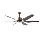 Brilliant AVIATOR 66in. Ceiling Fan White / Oil-Rubbed Bronze 2 x 15W 240V - 18516/05,18516/14 - Brilliant Lighting