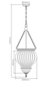 Domus Diana Lantern Glass Interior Pendant Black 240V IP20 - 31323 - Domus Lighting