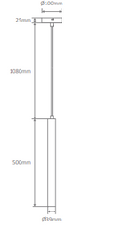 Domus STAR-PD-500-5W - LED Cylindrical Interior Pendant Tri - White I5W 240V IP20 - 21061, 21062, 21063 (Clearance) -Domus Lighting