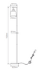 Domus STRAP-FL Floor Lamp Black / White 240V IP20 - 22718, 22719 - Domus Lighting