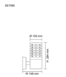 SAL SWAN SE7085 Exterior Wall Lights Stainless Steel 240V IP44 - SE7085 - SAL Lighting