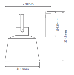 Domus Strap - WB Interior Wall Light Black / White 240V IP20 - 22722, 22723