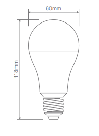 Domus GLS Low Voltage E27 Lamps and Globes 3000K 5000K Frosted 8W 12V IP20 - 65108, 65109 - Domus Lighting