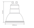 Domus Glass GU10 Dimmable Lamps and Globes 3000K 5000K 6W 240V IP20 - 65096, 65098 - Domus Lighting