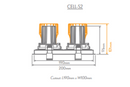 Domus Cell Frame S2 2-Light Slotter to suit LED Downlight 5CCT - White / Black - 27060, 27061 - Domus Lighting