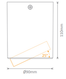 Domus Neo-10 Round Surface Mount Tiltable Dimmable LED Downlight Tri - Black 10W 240V IP20 - 21294 - Domus Lighting