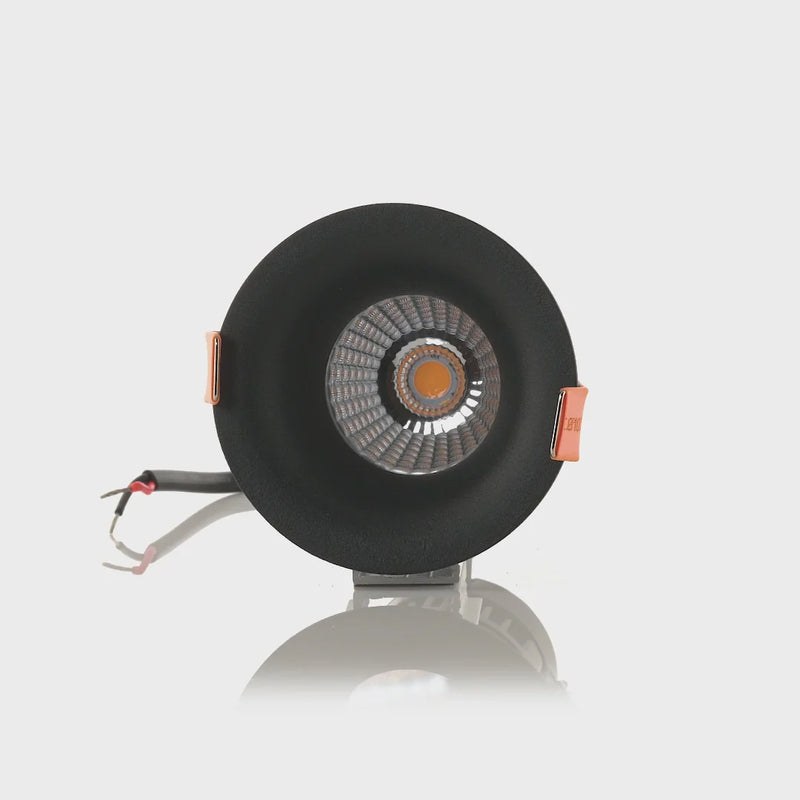 Havit Commercial Round Fixed Recessed 70mm LED Downlight 3000K 4000K Black 7.2W 24V IP44 - HCP-81291337, HCP-81291347