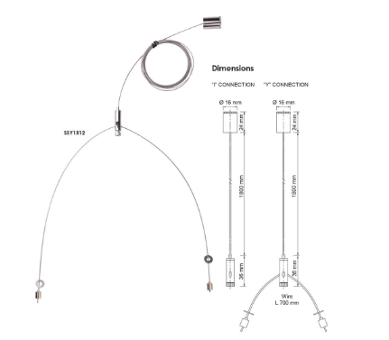 SAL SUSPENSION DROPS Electrical Accessories - S97X4KIT - SAL Lighting