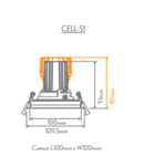 Domus Cell Frame S1 1-Light Slotter to suit LED Downlight 5CCT - White / Black - 27058, 27059 - Domus Lighting