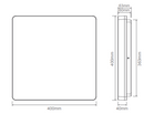 Domus Sunset-400mm Square Dimmable LED Oysters Tri - White 35W IP54 - 20888 - Domus Lighting