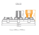 Cell Frame S3 Light Slotter to suit Cell Downlight Module Series - White or Black