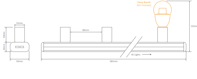 Domus HL - 804 5LT Hollywood Interior Wall Light White / Black / Chrome / Satin Chrome 240V IP20 - 16327, 16329, 16332, 16333-Domus Lighting