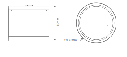 Domus Neo-Pro Round Surface Mount Dimmable LED Downlight Kit Tri - Black 25W 240V IP65 - 20892 - Domus Lighting