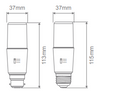 Domus T40 Dimmable Lamps and Globes Tri 8W 240V IP20 - 65118, 65120 - Domus Lighting