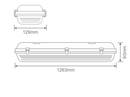 Domus Hydro-60 600mm Batten LED Weatherproof Tri - 7.5/15W 240V IP65 - 66012, 66028, 66029 - Domus Lighting