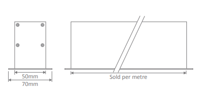 Domus Max-50 Recessed Opal LED Linear Batten and Profile 3000K 4000K Black 17.3W 240V IP20 - Max-50 - Domus Lighting