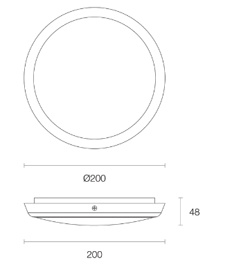 Trend Luna ST12 LED Oysters Tri- Black/ White 12W 240V IP54 - ST12-TRI-B-LT, ST12-TRI-W-LT