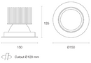 Trend Midiled XDF15 LED Downlights 3000K 4000K Black / White / Silver 15W 180-265V IP65 - XDF153, XDF154 - Trend Lighting