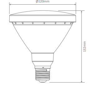 Domus Key PAR38 E27 Lamps and Globes 3000K 5000K Frosted 16W IP44 - 65195, 65197 - Domus Lighting