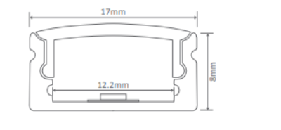 Domus NOVA-17-SM 1M C/W DIF LED Channels and Accessories Aluminium / Black / White - 22045, 22078, 22079