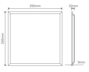 Domus Trim-303 Square Recessed Plaster Frames LED Panels and Troffers Satin White 240V IP20 - 19324 - Domus Lighting