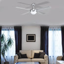 Brilliant TEMPEST-II 52in. Light with Ceiling Fan White/ Black/ Brushed Aluminium 50W 240V - 99988/05, 99988/06, 99988/13