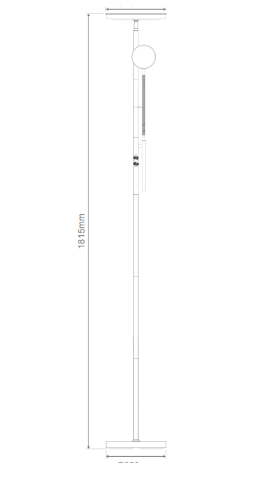 Domus SAMSON-FL Dimmable M&C FLOOR LAMP Tri - Black 240V - 22830 - Domus Lighting