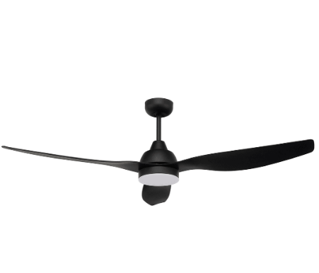 Brilliant Smart WiFi 52in. with Light Ceiling Fan Tri - White-White / Black-Black / Charcoal-Maple / White-Whitewash 18W 240V - 20918- Brilliant Lighting