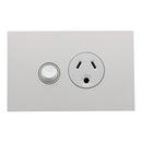 Clipsal Single Power Point, Saturn Zen, Round Earth Horizontal Mount Zen White/ Zen Black 250V- Z4015L-ZW, Z4015L-ZB