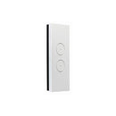 Clipsal Push Button Architrave Switch, Saturn Zen, LED Architrave, 2 Gang, Black/ White 250V- Z4062AL-ZB