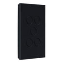 Clipsal Push Button Switch, Saturn Zen, LED, 5 Gang Black/ White 250V- Z4065PBL-ZB, Z4065PBL-ZW