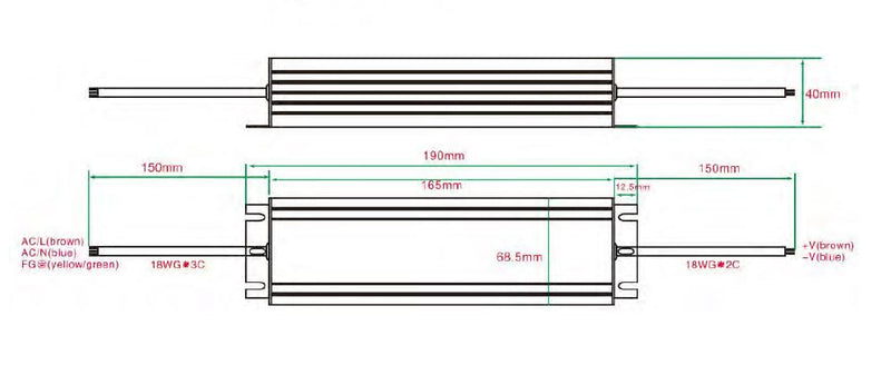 Azoogi Non-Dimmable Waterproof Drivers 100W 24V IP67 - ADR008