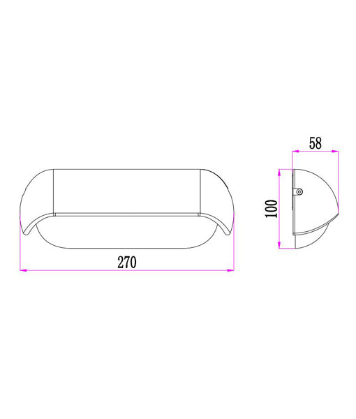 CLA AKENTRI: Surface Mounted Eyelid LED Exterior Wall Lights Tri - Dark Grey / White 100-240V - AKENTRI1, AKENTRI2 - CLA Lighting