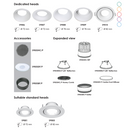 SAL UNIFIT S9009HC LED Downlight 3000K Matt White / Matt Black 8W 240V - S9009HC - SAL Lighting