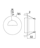 CLA ARC: Architectural Semi Circular Fitting (Cut out: 70mm) LED Downlights Matt White - ARC5 (Clearance) - CLA Lighting